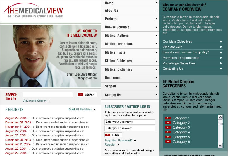 The Medical View (Mockup)