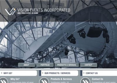 Visions Events Incorporated (Mockup)