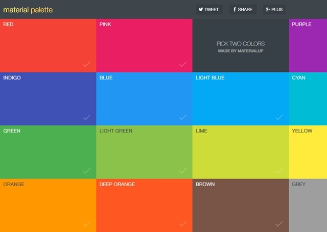 Click here to visit Material Palette